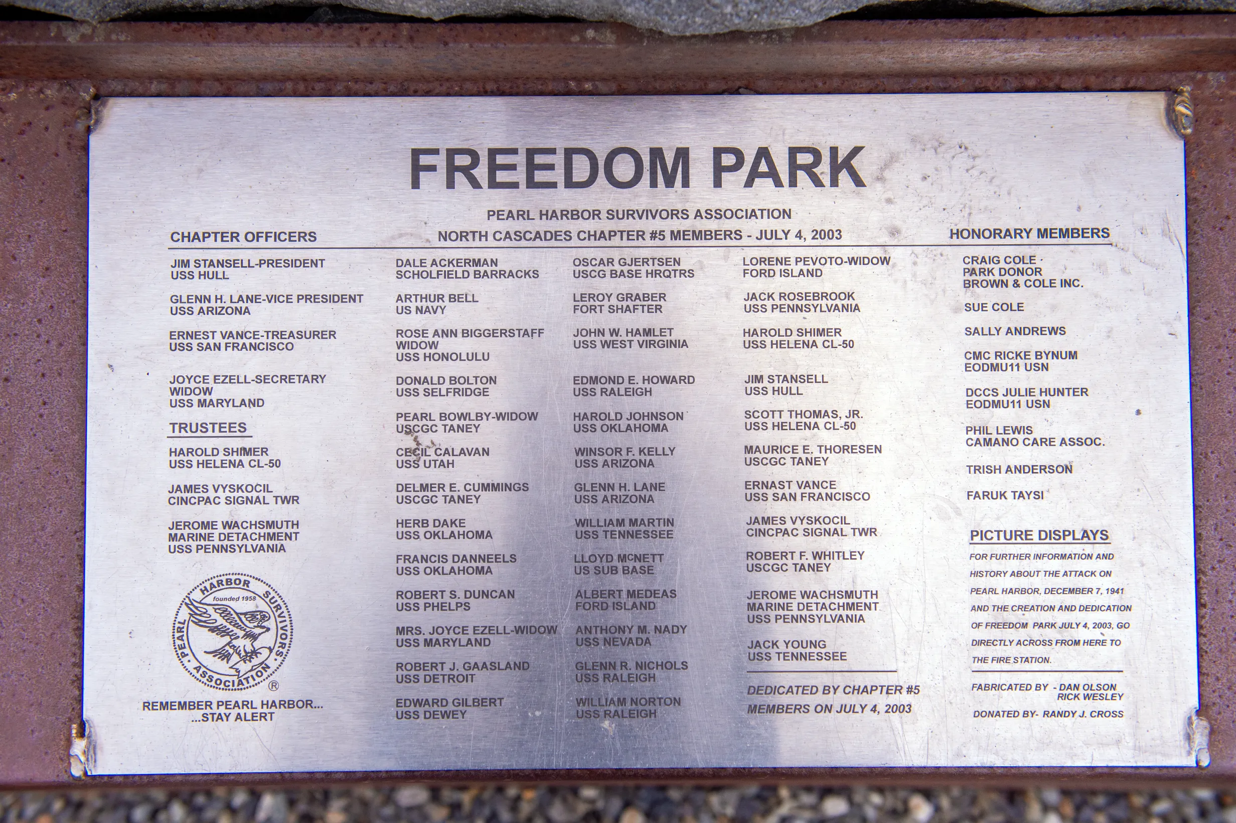 Freedom Park memorial inscription