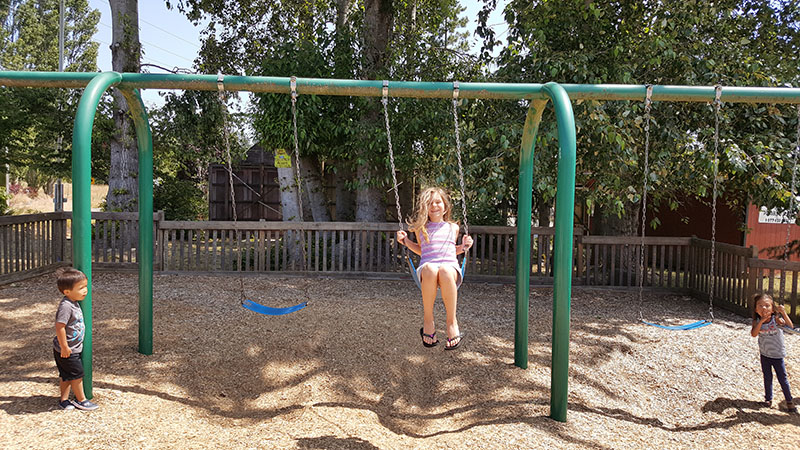 Swings area at Freedom Park on Camano Island